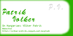 patrik volker business card